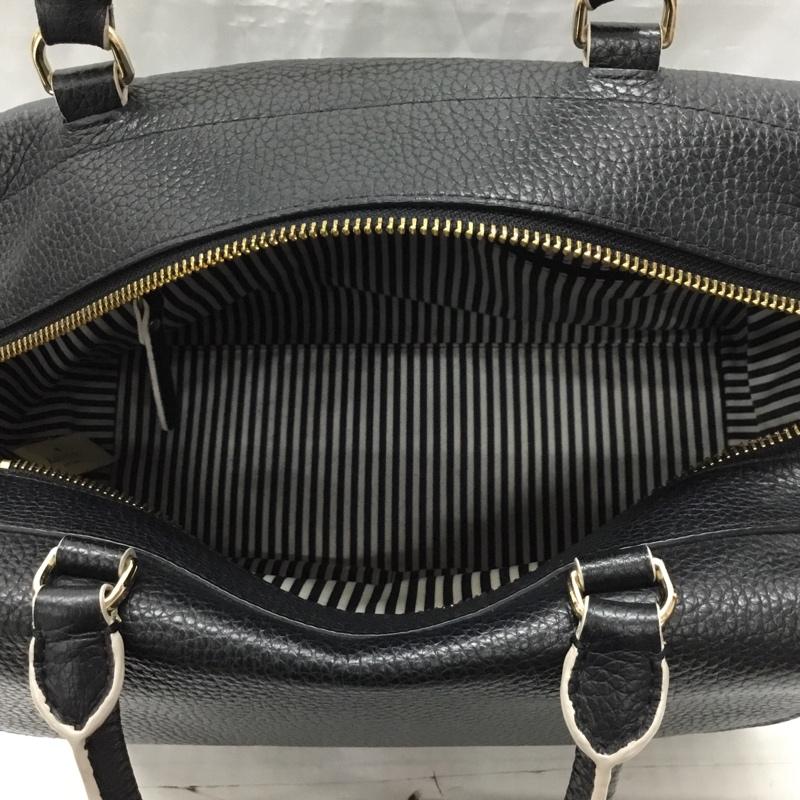 ケイトスペード Kate Spade ハンドバッグ ハンドバッグ 2WAY ショルダー レザー ロゴ、文字 黒 / ブラック /  レディース USED 古着 中古 10120740