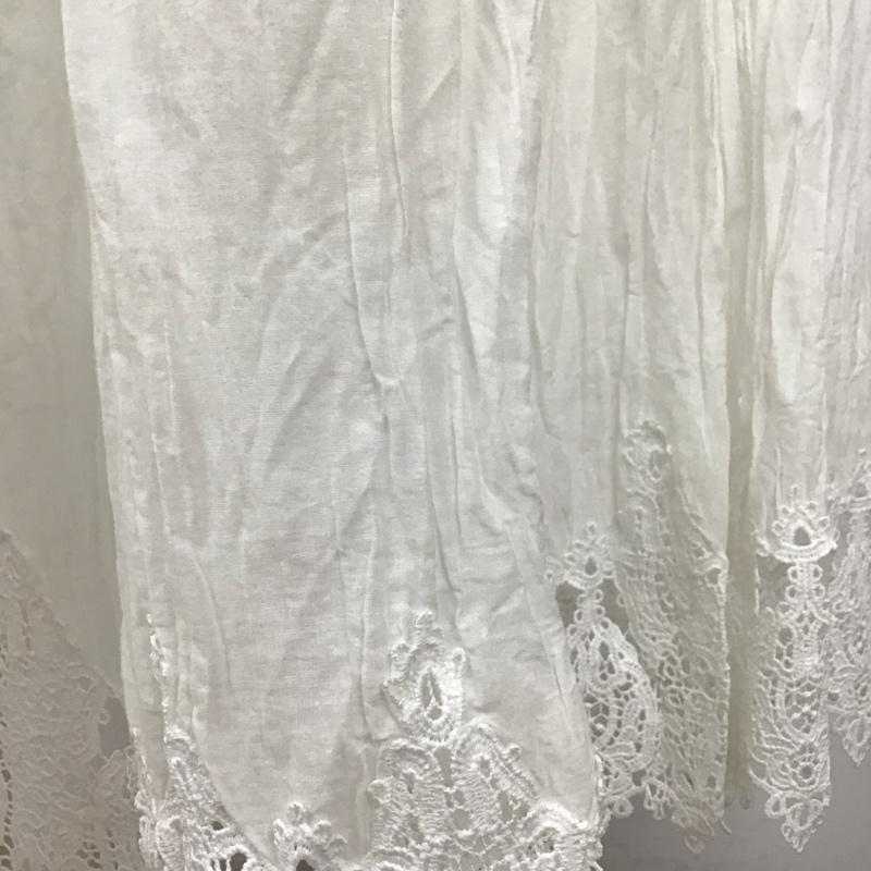 ザラ ZARA スカート ロングスカート 6895 056 250 レース フレアスカート タグ付き M 無地 白 / ホワイト /  レディース USED 古着 中古 10106994