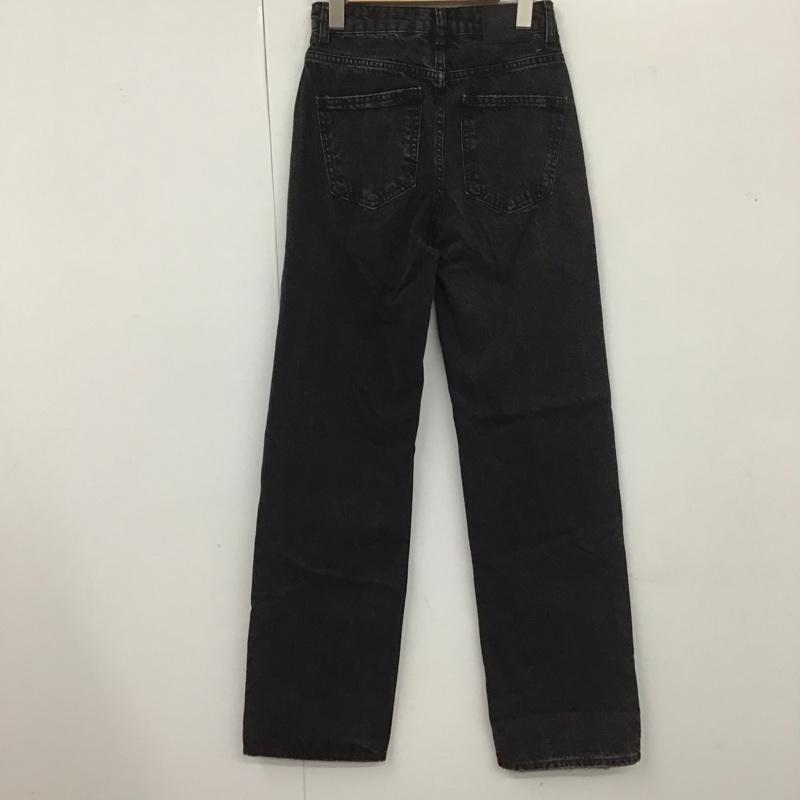 ザラ ZARA パンツ デニム、ジーンズ 6147 022 800 ハイウエスト ダメージ加工 黒 / ブラック /  レディース USED 古着 中古 10111556