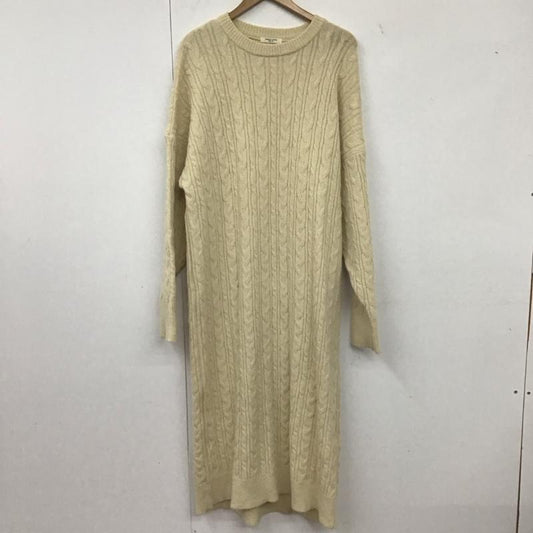 フリークスストア FREAK S STORE ワンピース ロングスカート 長袖ニットワンピース ロングスカート クルーネック FREE 総柄 白 / ホワイト /  レディース USED 古着 中古 10135195