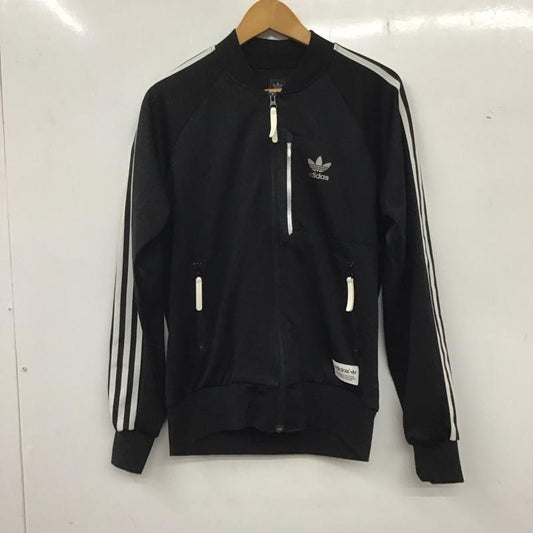 アディダス adidas ジャケット、上着 ジャケット、ブレザー トラックジャケット スポーツウェア ジップアップジャケット ジャージ S ロゴ、文字 白 / ホワイト / X 黒 / ブラック /  メンズ USED 古着 中古 10136134