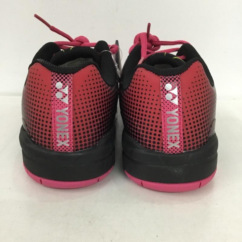ヨネックス YONEX スニーカー スニーカー SHTAD2WG パワークッション エアラスダッシュ2 ワイドGC テニスシューズ 25cm 箱有 25.0cm ロゴ、文字 黒 / ブラック / X 桃 / ピンク /  レディース USED 古着 中古 10149909