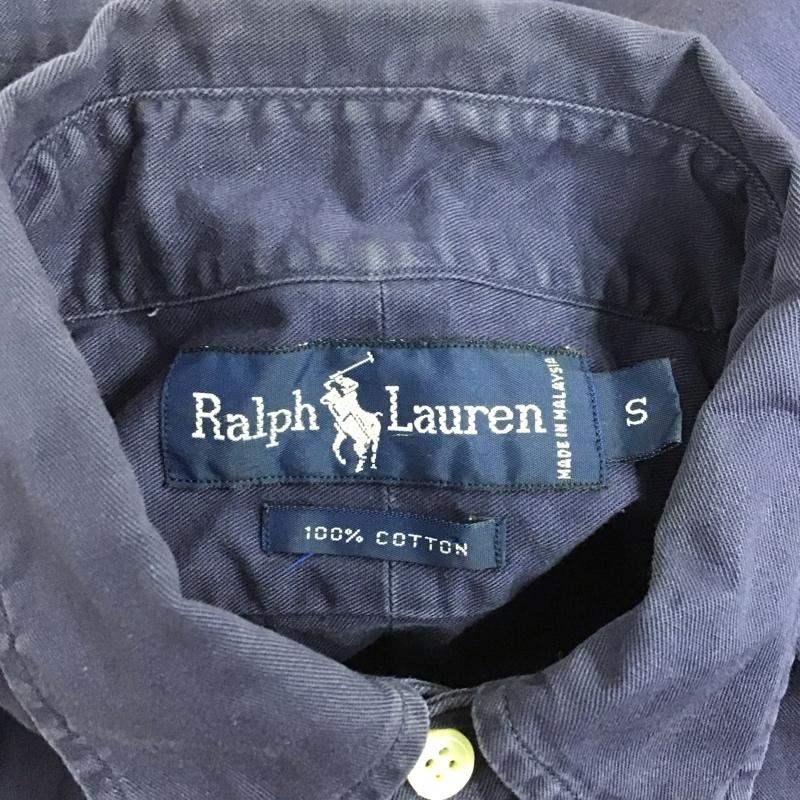 ラルフローレン RALPHLAUREN シャツ、ブラウス 長袖 長袖シャツ カラーシャツ 長袖カットソー S ロゴ、文字 紺 / ネイビー /  メンズ USED 古着 中古 10123866