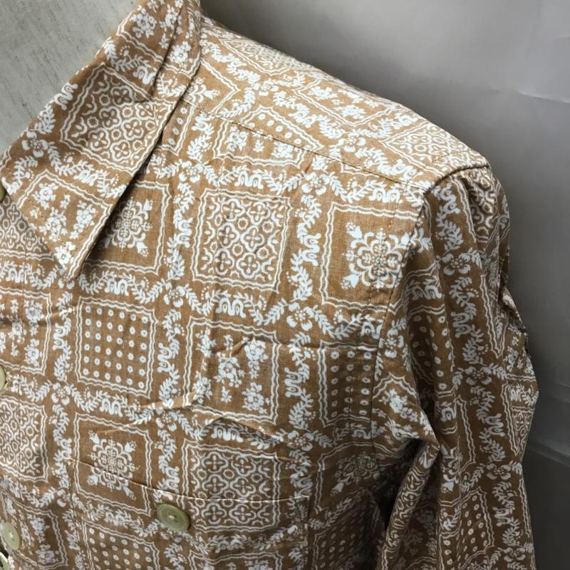 レインスプーナー reyn spooner シャツ、ブラウス 長袖 3211-699-2381 コットン ハワイ S 総柄 茶 / ブラウン / X 白 / ホワイト /  メンズ USED 古着 中古 10111581
