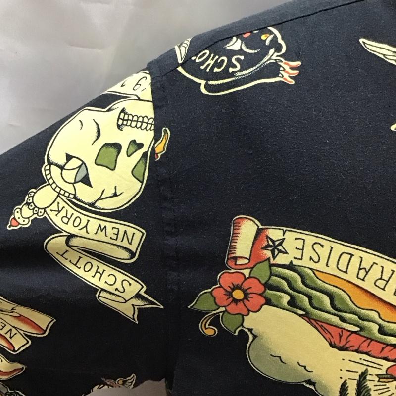 ショット schott シャツ、ブラウス 半袖 半袖シャツ カラーシャツ 半袖カットソー プリントシャツ M プリント マルチカラー / マルチカラー /  メンズ USED 古着 中古 10116575