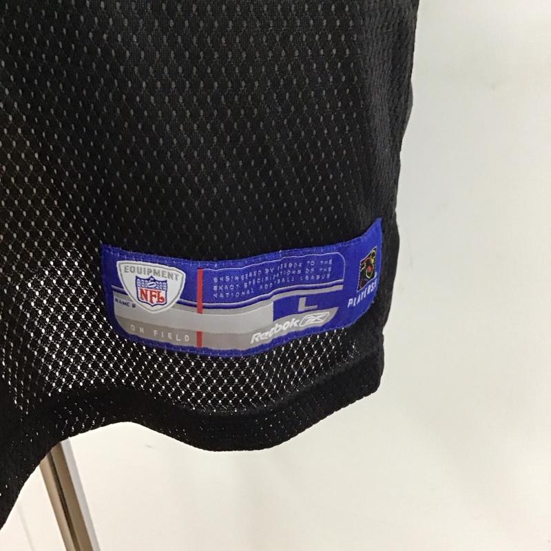 リーボック Reebok カットソー 半袖 半袖カットソー プリントTシャツ Vネックカットソー ユニフォーム L ロゴ、文字 黒 / ブラック /  メンズ USED 古着 中古 10120633