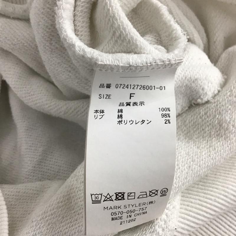 ジェイダ GYDA トレーナー 長袖 072412726001 FANCY COFFEE BUNNYスウェットトップス FREE ロゴ、文字 白 / ホワイト /  レディース USED 古着 中古 10146808