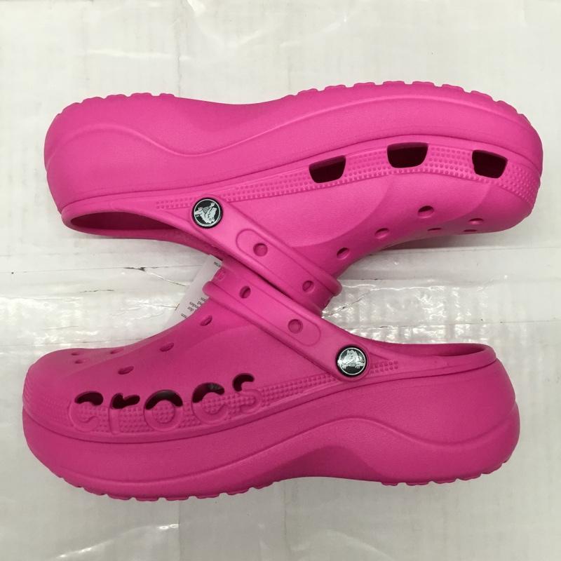 クロックス crocs サンダル サンダル 208186-6QQ バヤ プラットフォーム 厚底 25cm タグ付き 25.0cm ロゴ、文字 桃 / ピンク /  レディース USED 古着 中古 10110559