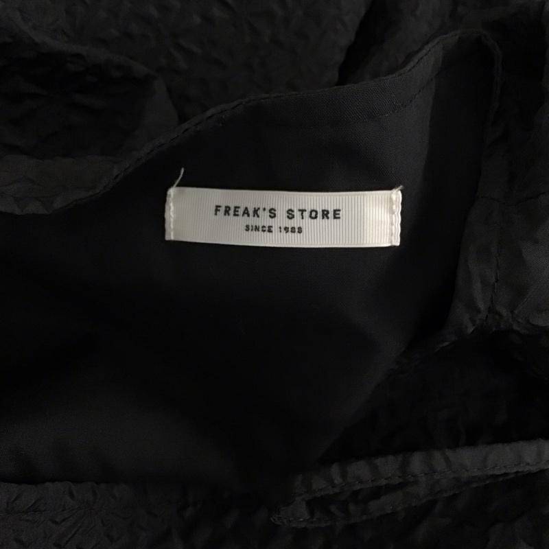 フリークスストア FREAK S STORE ワンピース ひざ丈スカート 1113248903230 フクレジャガードパフスリーブリボンミニワンピース 半袖 FREE  黒 / ブラック /  レディース USED 古着 中古 10120745