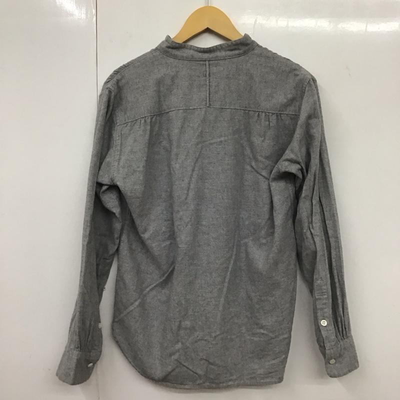 マリネロ MARINERO シャツ、ブラウス 長袖 長袖シャツ 無地シャツ ノーカラーシャツ 1 無地 灰 / グレー /  メンズ USED 古着 中古 10131765