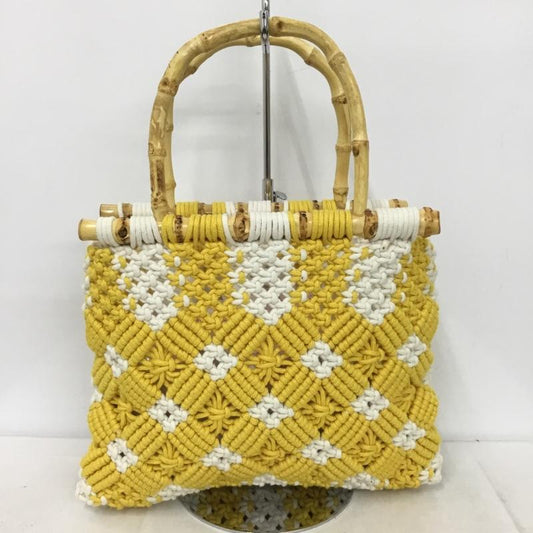 ザラ ZARA トートバッグ トートバッグ 6457 710 090  白 / ホワイト / X 黄 / イエロー /  レディース USED 古着 中古 10147725
