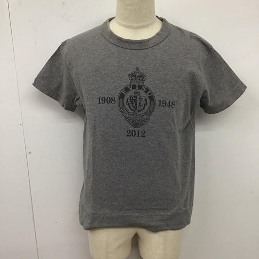 ヤマネ YAMANE Tシャツ 半袖 半袖カットソー クルーネックカットソー プリントTシャツ 40 ロゴ、文字 灰 / グレー /  メンズ USED 古着 中古 10125739