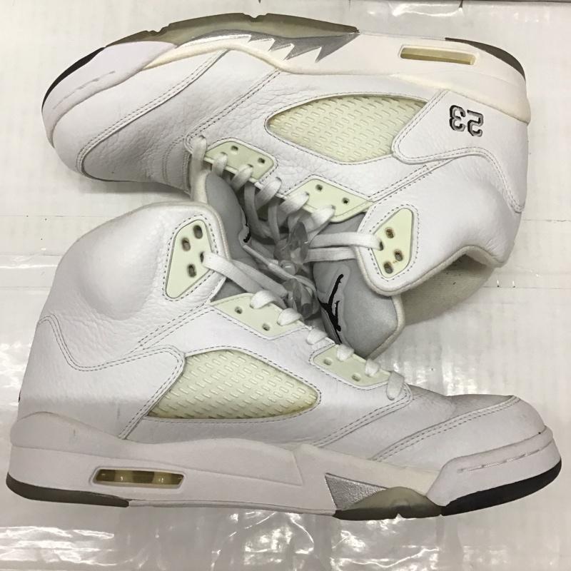 ナイキ NIKE スニーカー スニーカー 136027-130 AIR JORDAN 5 RETRO 28cm 28.0cm ワンポイント 白 / ホワイト /  メンズ USED 古着 中古 10114272