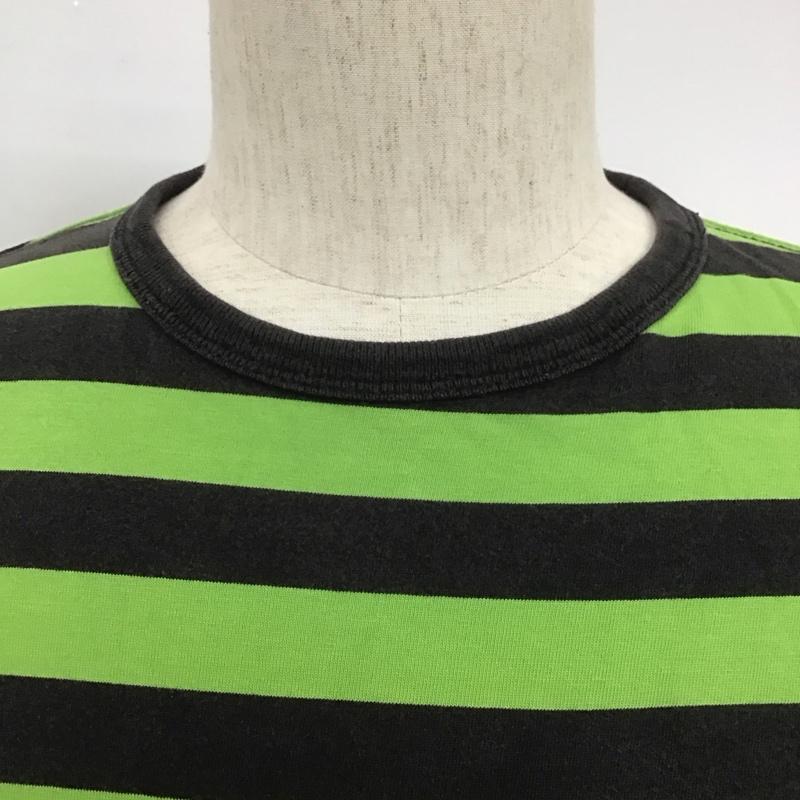 ステューシー STUSSY カットソー 長袖 長袖カットソー ボーダー長袖カットソー クルーネックカットソー M ボーダー柄 緑 / グリーン / X 紺 / ネイビー /  メンズ USED 古着 中古 10107126