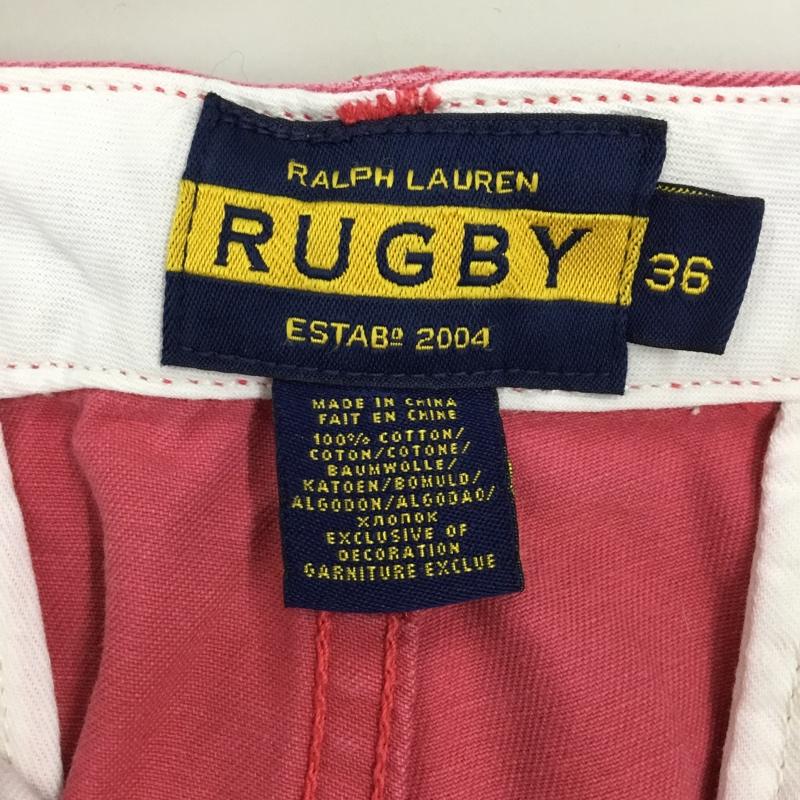 ラルフローレンラグビー RALPHLAURENRUGBY パンツ ショートパンツ ショートパンツ ハーフパンツ カジュアルパンツ 36 ダメージ加工 桃 / ピンク /  メンズ USED 古着 中古 10113276