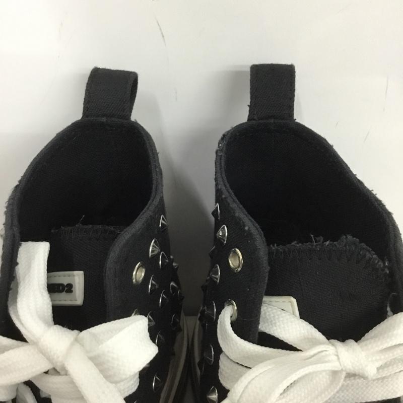 ディースクエアード2 DSQUARED2 スニーカー スニーカー ハイカットスニーカー スタッズ 43  黒 / ブラック /  メンズ USED 古着 中古 10146270