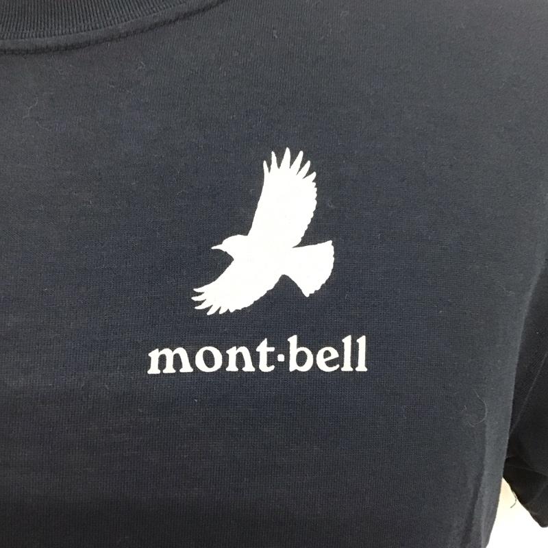 モンベル mont-bell Tシャツ 半袖 1114598 WICKRONTEEALPINEACCENTOR プリントTシャツ XS プリント 紺 / ネイビー /  メンズ USED 古着 中古 10127357