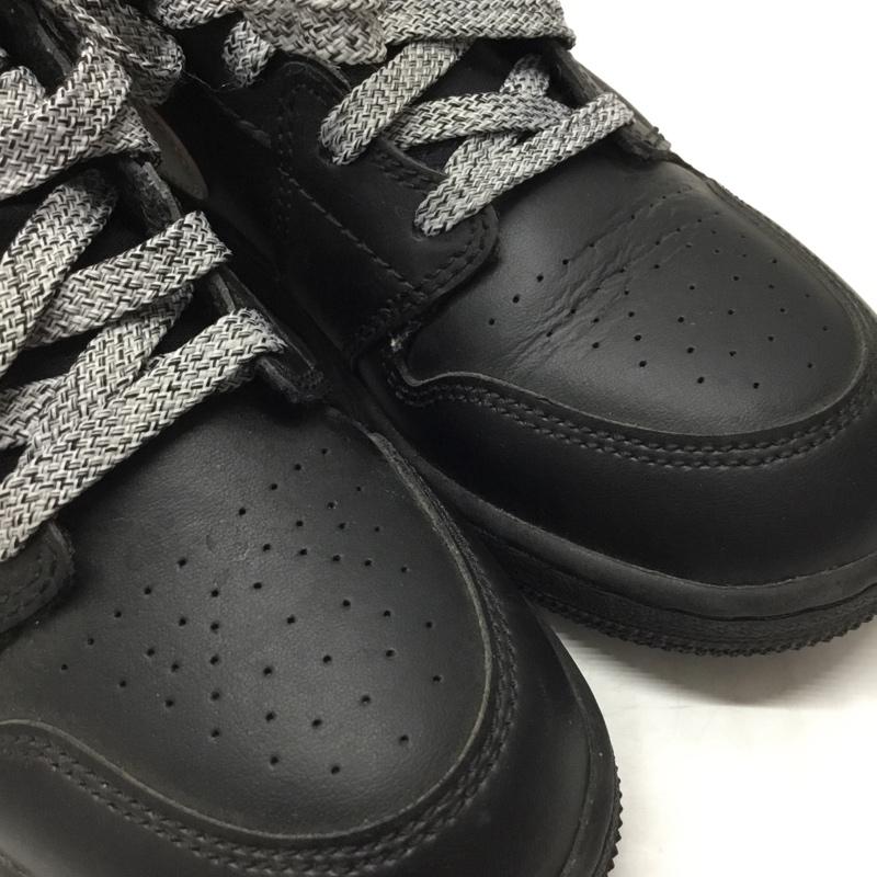 ナイキ NIKE スニーカー スニーカー 554725-049 AIR JORDAN 1 MID BG 22.5cm 22.5cm ロゴ、文字 黒 / ブラック /  レディース USED 古着 中古 10118936
