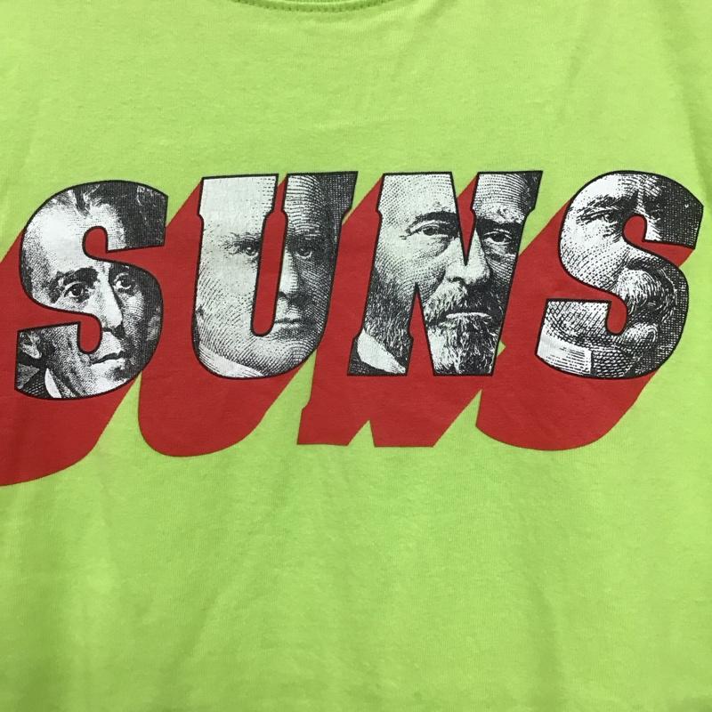 アンドサンズ ANDSUNS Tシャツ 半袖 半袖カットソー プリントTシャツ クルーネックカットソー L プリント 黄緑 / イエローグリーン /  メンズ USED 古着 中古 10149931