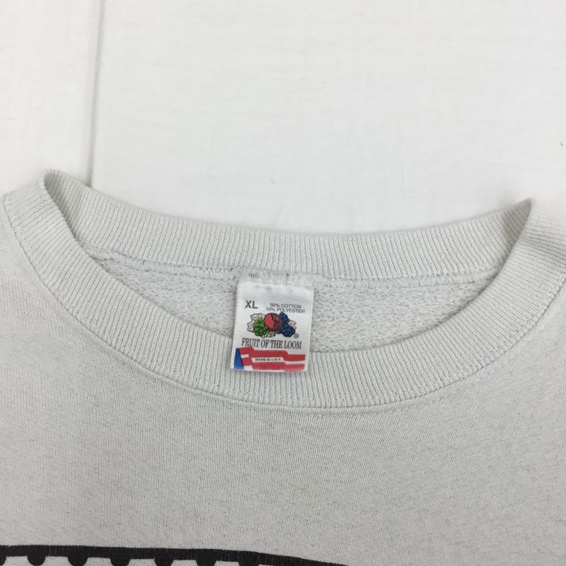 ユーズドクロージング used clothes トレーナー 長袖 FRUIT OF THE LOOM 90 s Elvis Presley エルヴィス・プレスリー USA製 XL プリント 白 / ホワイト / X 紫 / パープル / X 黒 / ブラック /  メンズ USED 古着 中古 10124392