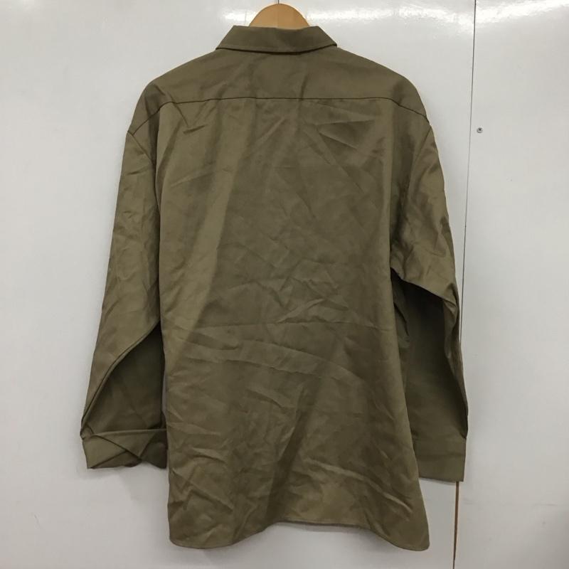 ディッキーズ Dickies シャツ、ブラウス 長袖 長袖シャツ 無地シャツ カラーシャツ L 無地 ベージュ / ベージュ /  メンズ USED 古着 中古 10132332