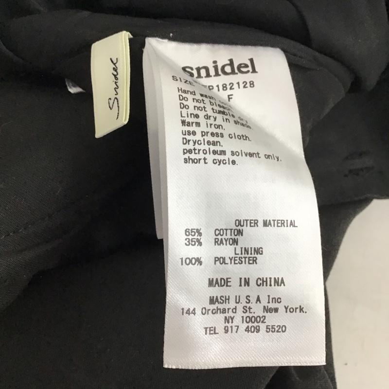 スナイデル SNIDEL パンツ ワークパンツ、ペインターパンツ ワイドパンツ カジュアルパンツ ワークパンツ FREE 無地 黒 / ブラック /  レディース USED 古着 中古 10130926