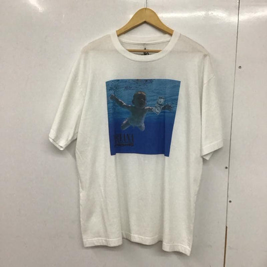 ネイバーフッド NEIGHBORHOOD Tシャツ 半袖 半袖カットソー プリントTシャツ クルーネックカットソー バンドTシャツ L プリント 白 / ホワイト /  メンズ USED 古着 中古 10132560