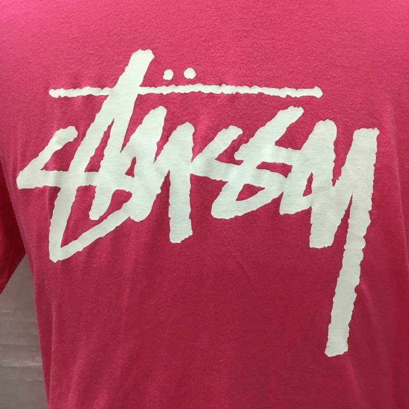ステューシー STUSSY Tシャツ 半袖 M ロゴ、文字 桃 / ピンク /  メンズ USED 古着 中古 10113433