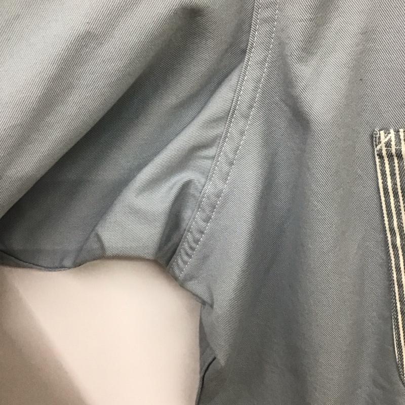 ホームレステイラー HOMELESS TAILOR シャツ、ブラウス 長袖 長袖シャツ ノーカラーシャツ ロングシャツ FREE ストライプ 水色 / ライトブルー /  メンズ USED 古着 中古 10131468