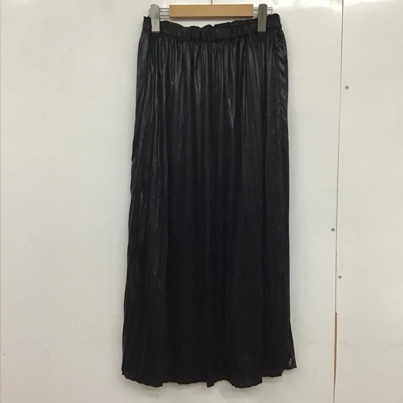 ローリーズファーム LOWRYS FARM スカート ロングスカート プリーツスカート FREE 無地 黒 / ブラック /  レディース USED 古着 中古 10131657