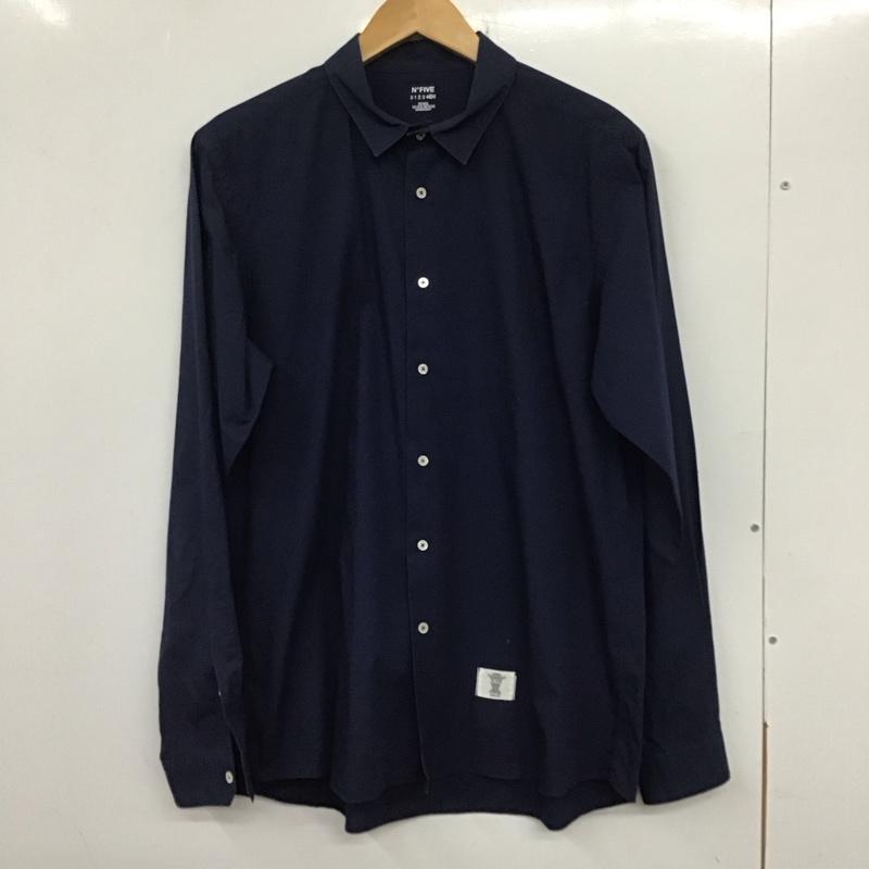 ベドウィン アンド ザ ハートブレイカーズ BEDWIN & THE HEARTBREAKERS シャツ、ブラウス 長袖 長袖シャツ 無地シャツ カラーシャツ 5 無地 紺 / ネイビー /  メンズ USED 古着 中古 10133295