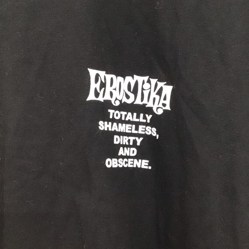 エロスティカ EROSTiKA Tシャツ 半袖 Devils Cat Fight バックプリント XL ロゴ、文字 黒 / ブラック /  メンズ USED 古着 中古 10123398