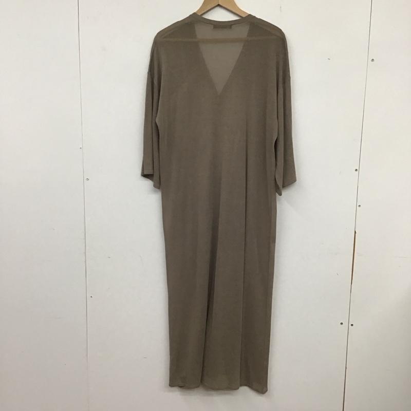 ザラ ZARA カーディガン 半袖 半袖ロングニットカーディガン 前開カーディガン 前ボタン S 無地 茶 / ブラウン /  レディース USED 古着 中古 10136020