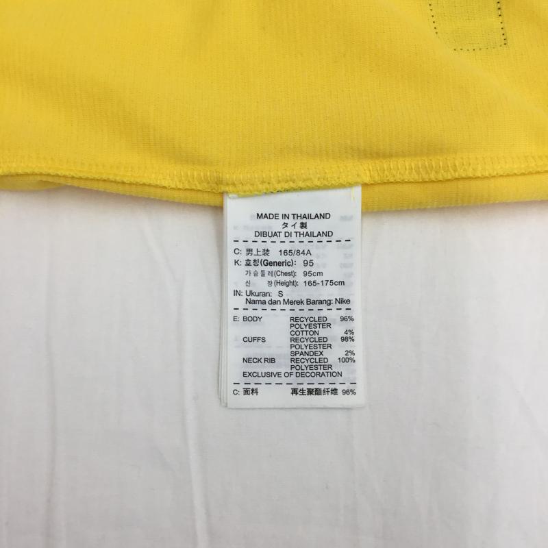 ナイキ NIKE カットソー 半袖 NIKE ブラジル代表2013レプリカユニフォーム　518730-703 S ロゴ、文字 黄 / イエロー / X 緑 / グリーン /  メンズ USED 古着 中古 10128208