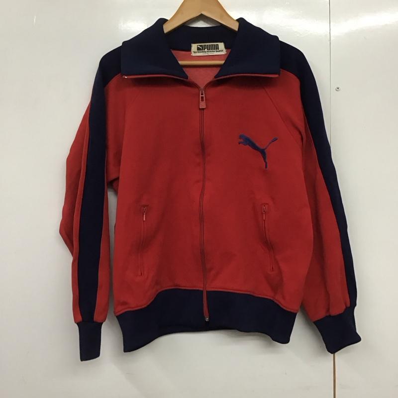 プーマ PUMA ジャケット、上着 ジャケット、ブレザー トラックジャケット ジャージ L ワンポイント 赤 / レッド / X 紺 / ネイビー /  メンズ USED 古着 中古 10144718