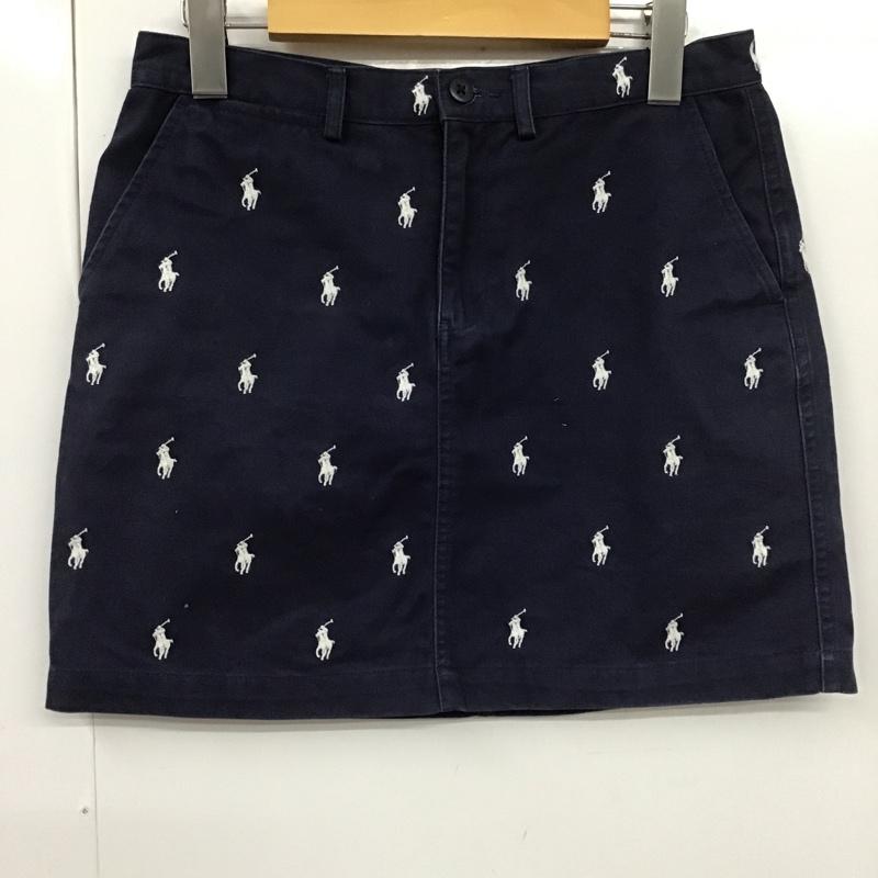 ラルフローレンスポーツ RALPHLAURENSPORT スカート ミニスカート 0 刺繍 紺 / ネイビー /  レディース USED 古着 中古 10106138