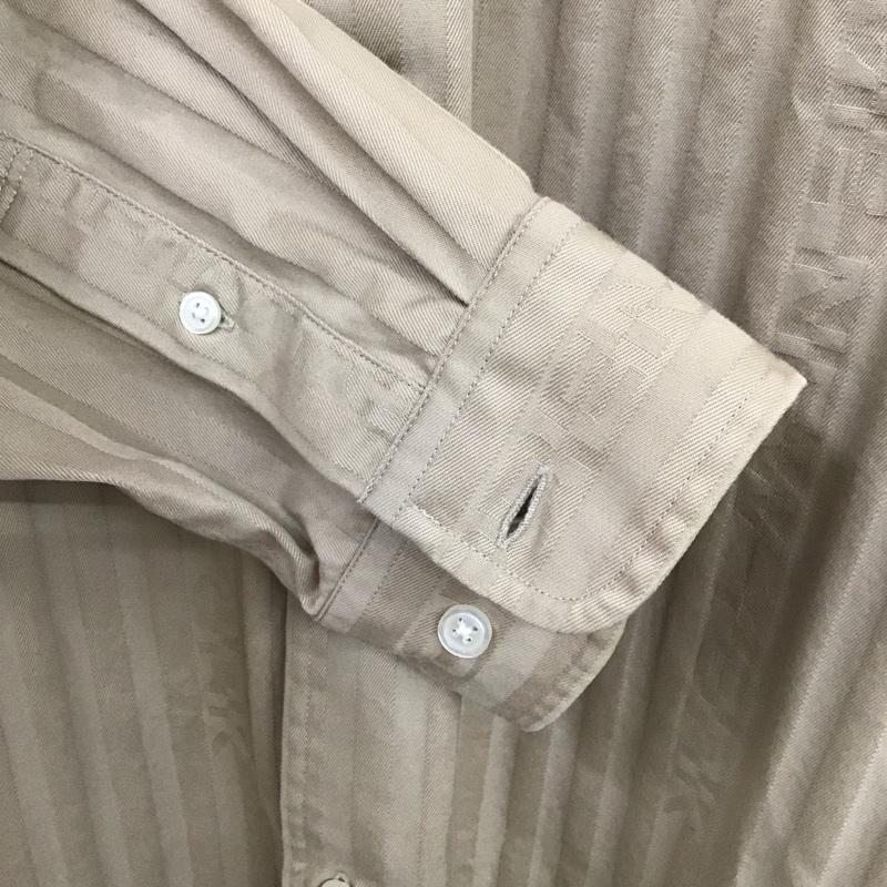 シュプリーム Supreme シャツ、ブラウス 長袖 20AW JacquardStripeTwillShirt ジャガードストライプツイル 長袖シャツ L ロゴ、文字 ベージュ / ベージュ /  メンズ USED 古着 中古 10129626