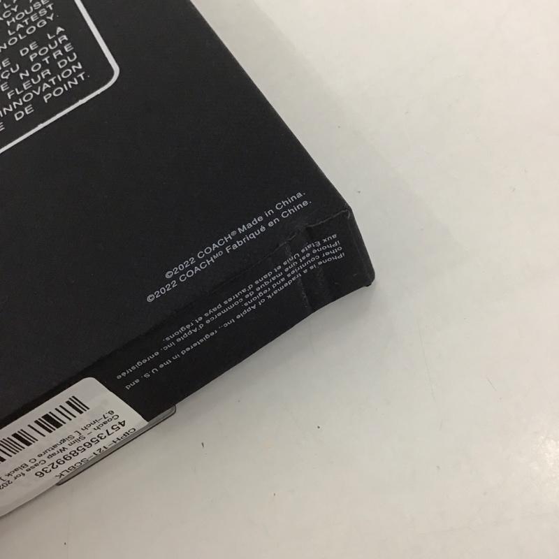 コーチ COACH ファッション小物 ファッション小物 CIPH-121-SCBLK iPhone 14 Plus iPhoneケース Coach Slim Wrap ロゴ、文字 黒 / ブラック /  レディース USED 古着 中古 10123027