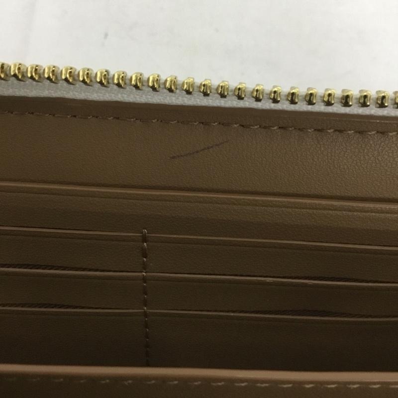 コーチ COACH 財布 長財布 ラウンドファスナー C4452 ロング ジップ アラウンド ウォレット シグネチャー ロゴ、文字 オフホワイト / オフホワイト /  レディース USED 古着 中古 10129599