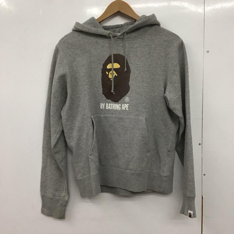 アベイシングエイプ A BATHING APE パーカー 長袖 長袖パーカー プルオーバーパーカー スウェット M プリント 灰 / グレー /  メンズ USED 古着 中古 10147864