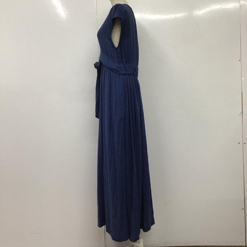 マウジー MOUSSY ワンピース ロングスカート 010CAS30-5950 Wガーゼ フレンチスリーブ FREE 無地 青 / ブルー /  レディース USED 古着 中古 10116479