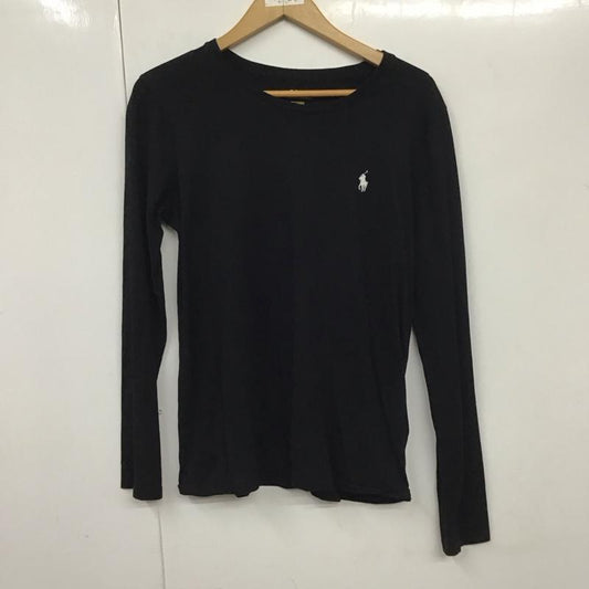 ポロラルフローレン POLO RALPH LAUREN Tシャツ 長袖 クルーネック ロンT M ワンポイント 黒 / ブラック /  レディース USED 古着 中古 10130799