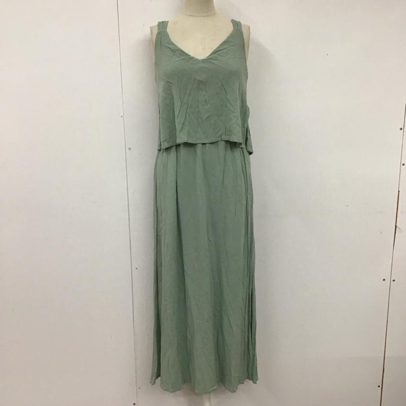 ザラ ZARA ワンピース ロングスカート 5149 031 512 サイドスリット ノースリーブ XS 無地 薄緑 / ライトグリーン /  レディース USED 古着 中古 10122549