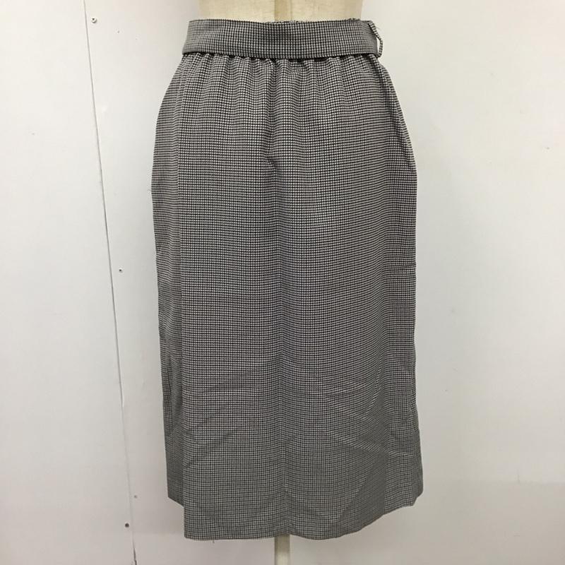 ロペピクニック ROPE  PICNIC スカート ロングスカート GDC-59050-B ベルト付き 36 千鳥格子 灰 / グレー / X 黒 / ブラック /  レディース USED 古着 中古 10114400