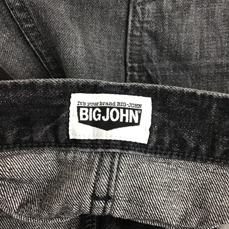 ビッグジョン Big John パンツ デニム、ジーンズ デニムパンツ ストレートパンツ ワイドパンツ カジュアルパンツ 27インチ 無地 黒 / ブラック /  レディース USED 古着 中古 10115189