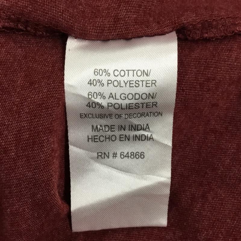 リー Lee Tシャツ 半袖 クルーネック XXL 無地 えんじ / ワインレッド /  メンズ USED 古着 中古 10115515