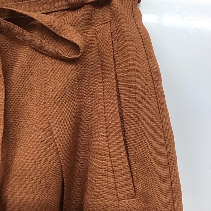 ナノユニバース nano・universe パンツ スラックス スラックスパンツ ワイドパンツ センタータックパンツ 36 無地 橙 / オレンジ /  レディース USED 古着 中古 10142670