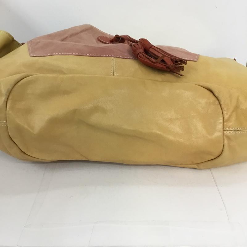 ロンエキャレ パー アカミネ ROND et CARRE par AKAMINE ハンドバッグ ハンドバッグ タグ付き 無地 ベージュ / ベージュ / X 桃 / ピンク / X キャメル / キャメル /  レディース USED 古着 中古 10045411