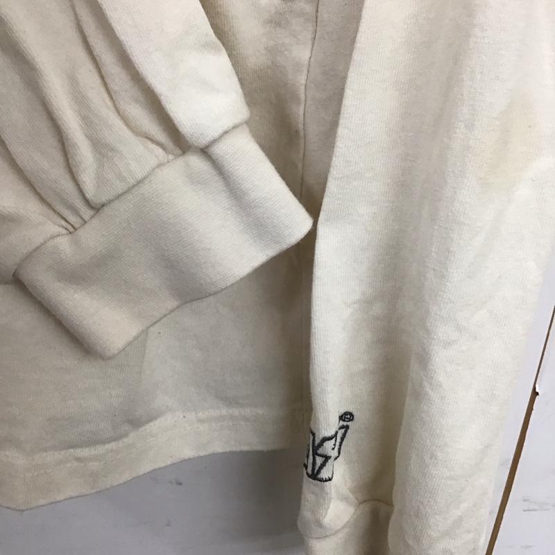 古着 USED カットソー 長袖 長袖カットソー プリントカットソー クルーネック M プリント 白 / ホワイト /  メンズ USED 古着 中古 10129455