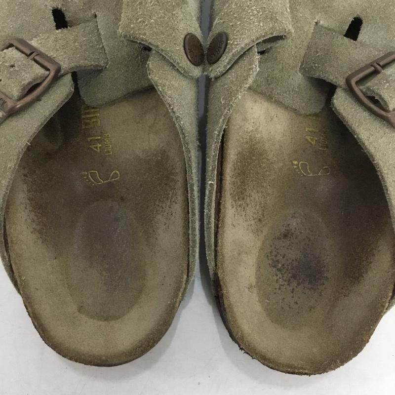 ビルケンシュトック BIRKENSTOCK サンダル サンダル BOSTON スエード 41 サボ 無地 ベージュ / ベージュ /  メンズ USED 古着 中古 10137851